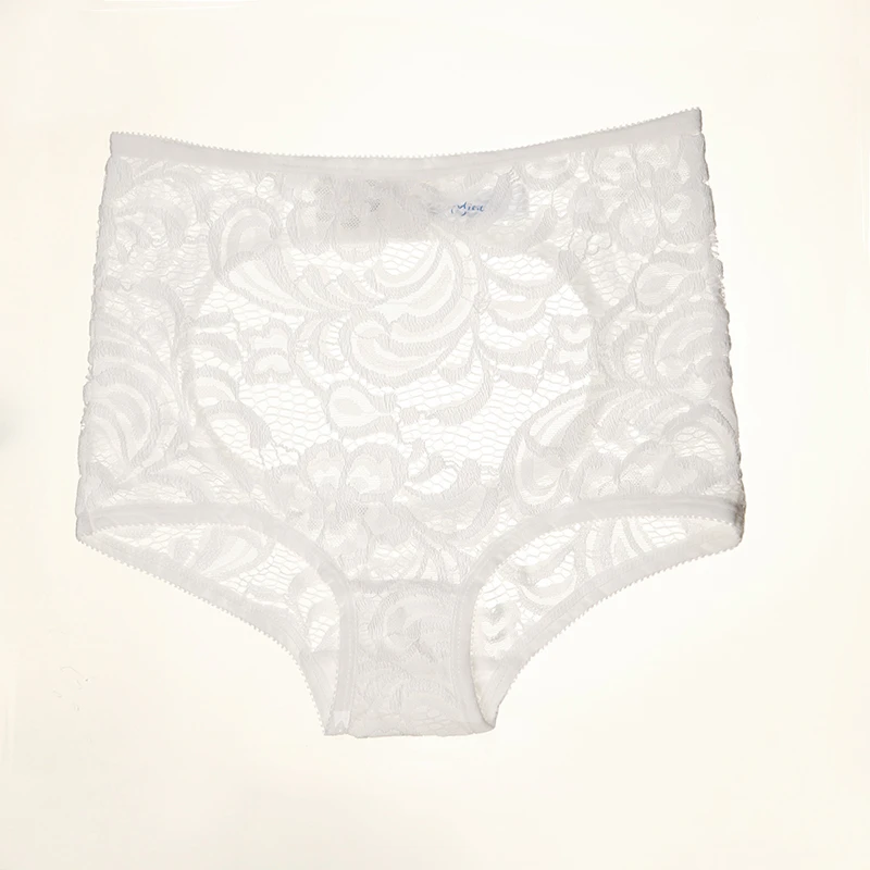 

Missomo 2019 Sexy solid white Lace Basic section perspective underwear High waist Rear hollow Sexy summer women panties