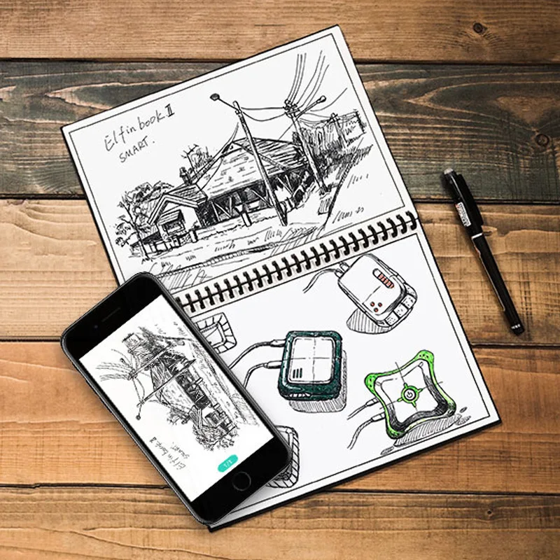 

B5 / A5 Repeatable Writing Notebook App Backup File Data Management Intelligent Creative Pure Color Sketchpad Business Notepad