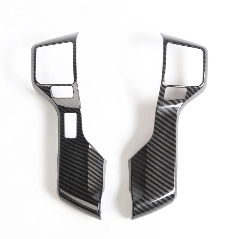 Carbon Fiber Grain SHINEKA интерьер Молдинги для Toyota 4runner 2010+ рулевого колеса автомобиля украшения крышка наклейки автомобильные аксессуары для Toyota 4runner - Название цвета: Carbon Fiber Grain