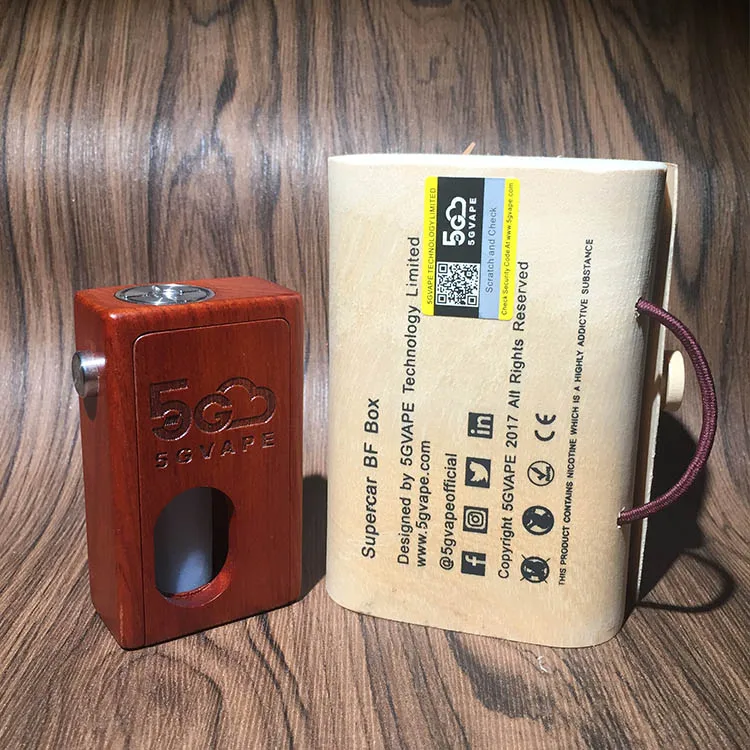 5gvape wood mod squonk bf supercar механический бокс в стиле ретро для аккумуляторов 18650 с