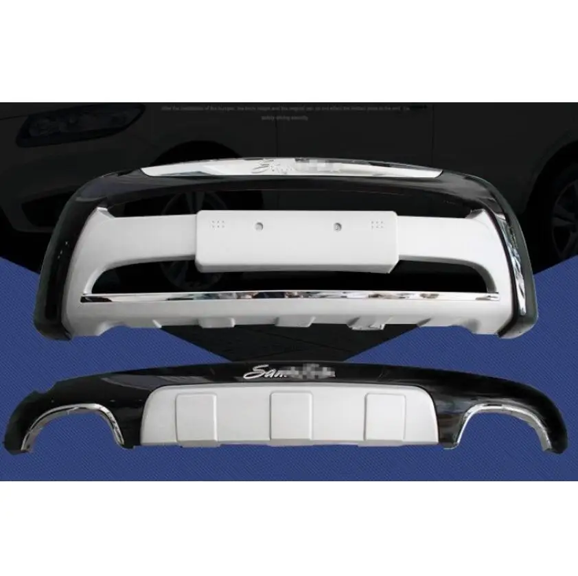 

For Hyundai Santa Fe 2010.2011.2012 BUMPER GUARD Car BUMPER Plate High Quality ABS Front+Rear Auto Accessories