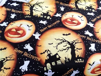 

50*110cm Halloween Printed Textile Polyester Cotton Fabric Patchwork for Dress Making