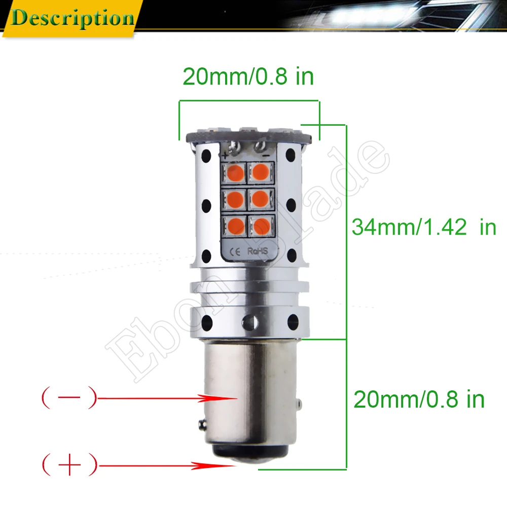 Пара Canbus Автомобильный светодиодный светильник BA15D BAZ15D P21/4 Вт BAW15D PR21/5 Вт белый красный авто хвост реальный обратный тормоз Стоп парковочная лампа 12 В
