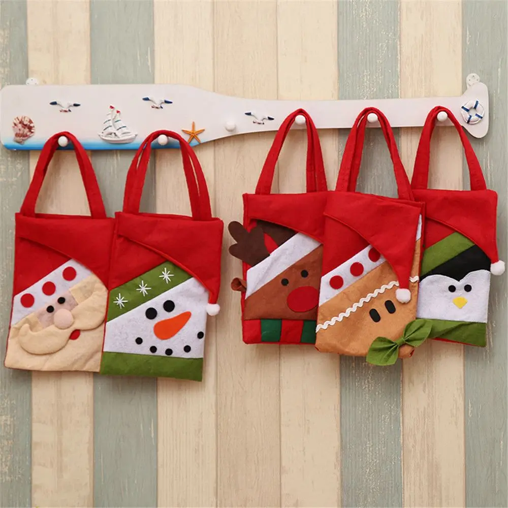 Merry Christmas Candy Bags Cartoon Santa Pants Gift Treat Snowman Snack Bag Present Packet Wedding | Дом и сад