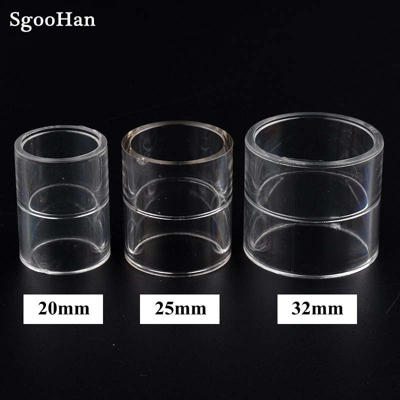 1PC Inner Dia 20/25/32mm Acrylic Pipe Aquarium Fish Tank Joint End Plug PMMA Watering Supply Plexiglass Elbow Tee Connector
