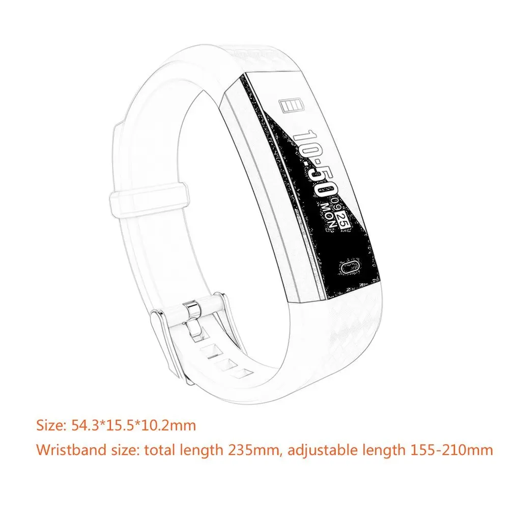 ZY68 Смарт-часы, Bluetooth 4,0, браслет с монитором сердечного ритма, спортивный браслет, фитнес-трекер для сна, для IOS, Android, телефона