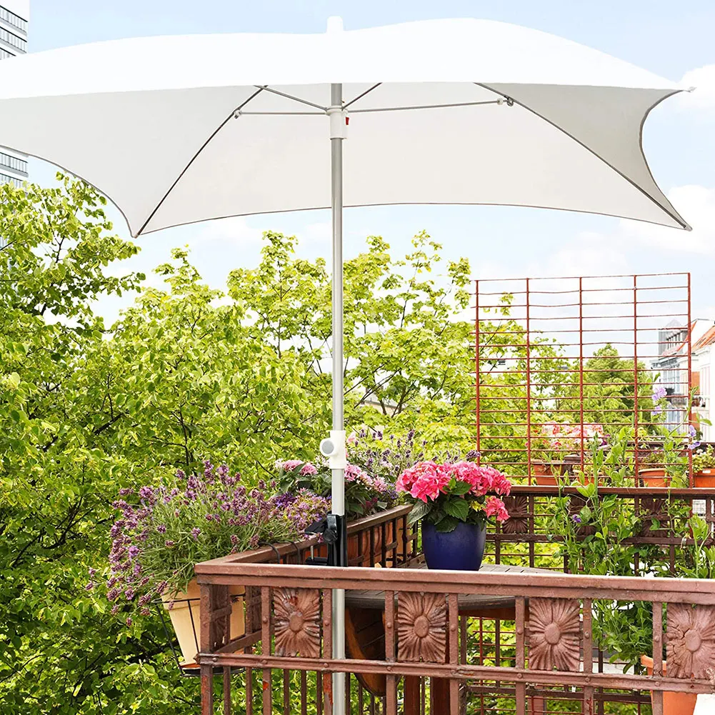 Şemsiye tutucu kare balkon korkuluğu veranda şemsiye desteği Stand braketi  - AliExpress