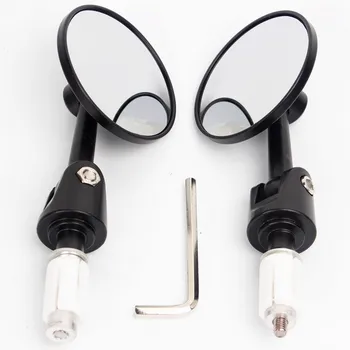 

Universal 22mm Handle Bar End Rear View Mirrors for Kawasaki Z750 Z1000 ER6F ER6N fit Honda Shadow Motorcycle Accessories