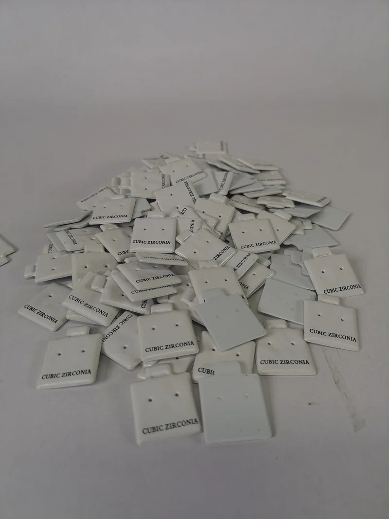 100 Earring White Puff Card Jewelry Case Display Pads 1 1/2" x 1 3/4" 