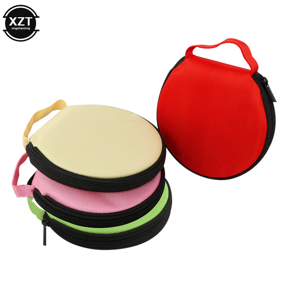 Portable CD DVD Case 20P Capacity Oxford Cloth CD Storage Bag Round Holder with Zipper for Home Car CD Box Bag Drone Bags