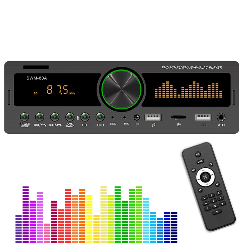 1 DIN автомобильный стерео MP3 плеер с Bluetooth FM радио AUX TF карта U диск головное