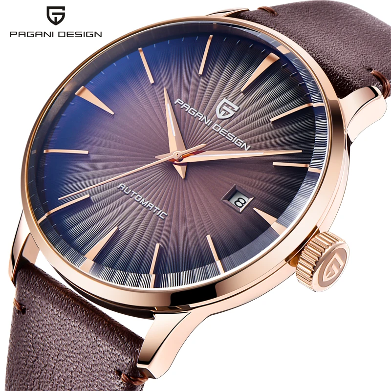 

PAGANI DESIGN Automatic Watch Men Blue Mechanical Watches Stainless Steel Auto Date Wristwatches Male Relogio Masculino 3 ATM