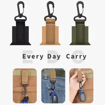 

Outdoor 360° Rotating Hook Ribbon Buckle Spring Keyring Survive Climb Hook Backpack Tactical Camp Clip Carabiner Belt Buckle
