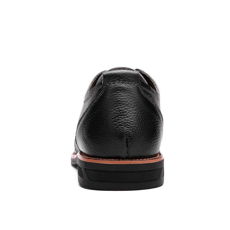 Мужские модельные туфли из натуральной кожи; Новинка года; мужские туфли-оксфорды; кожаные туфли в стиле дерби; мужские деловые туфли на шнуровке с острым носком