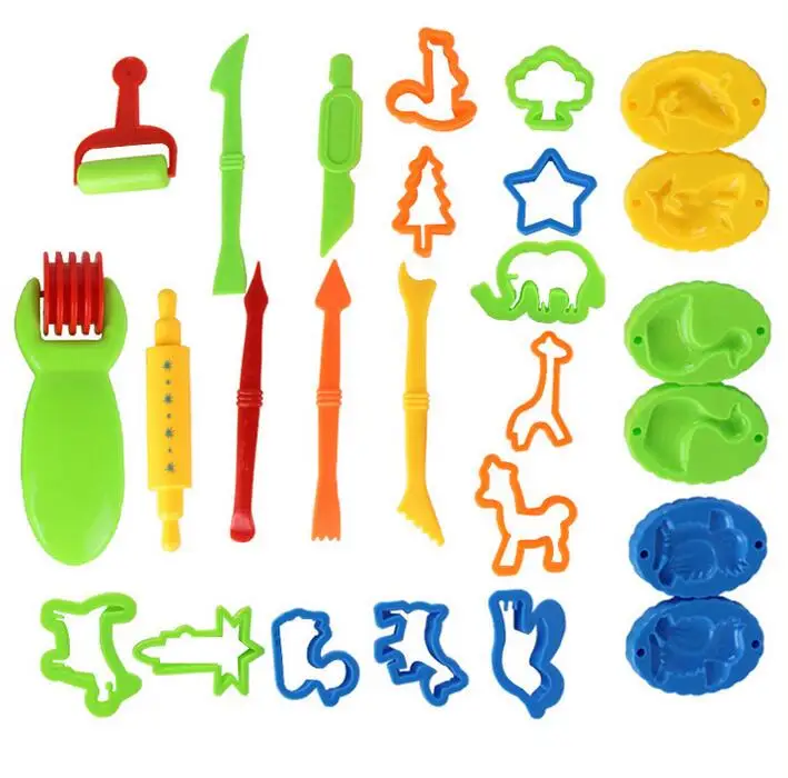 Color Play Dough Model Tool Toys Creative 3D Plasticine Tools Playdough Set, Clay Moulds Deluxe Set, Learning & Education Toys 8
