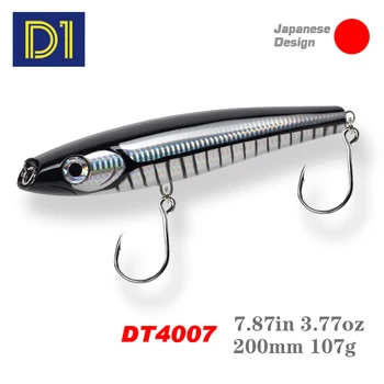 

D1 Topwater Popper Fishing Lures 200mm 107g Artificial Quality Saltwater Wobbler Crankbait Fishing Tackle for Carp seabass