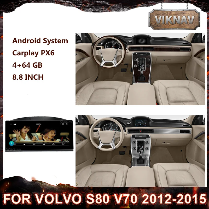 

Car video radio multimedia player GPS navigation For Volvo S80 V70 2012 2013 2014 2015 auto stereo Head Unit touch HD screen
