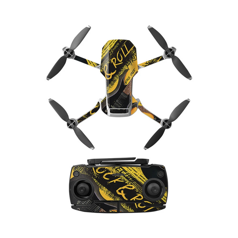 Темно-серый Для DJI Mavic Mini красочное полное покрытие ПВХ стикер s Водонепроницаемая Защитная пленка для корпуса дрона пульт дистанционного управления наклейка для кожи - Цвет: Темно-серый