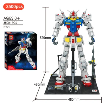 

Creator Classic Gundam RX78-2 Block Super Robot mecha Model 1:60 Mechine War 3500Pcs Technic Building Blocks Toys For Boys Gift