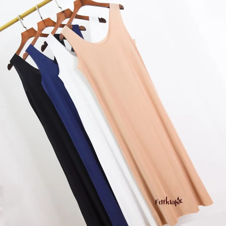 M-5XL Plus Size Nightgowns Women Sexy Ice Silk Nightdress Seamless Vest Long Dress Female Nightshirt Bottoming Shirt Robe Femme