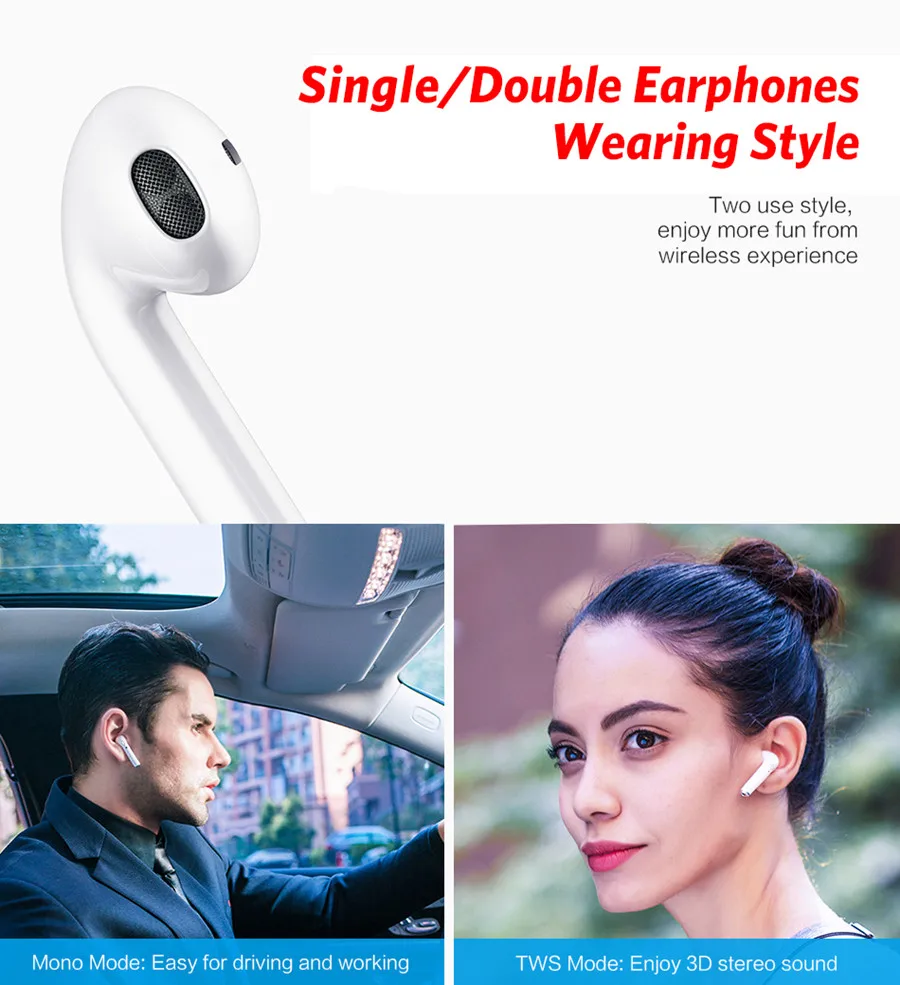 i9 i9s TWS Mini Wireless Bluetooth 5.0 Earphones Stereo Sports Earbuds Headset With Charging Box Mic For iPhone All Smart phone