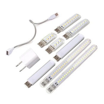 

LED USB Night Light Portable U Disk Lamp 3LEDs 1.5W Reading Lamps Colorful Mini Book Lights DC5V Power Bank Powered Camping Bulb