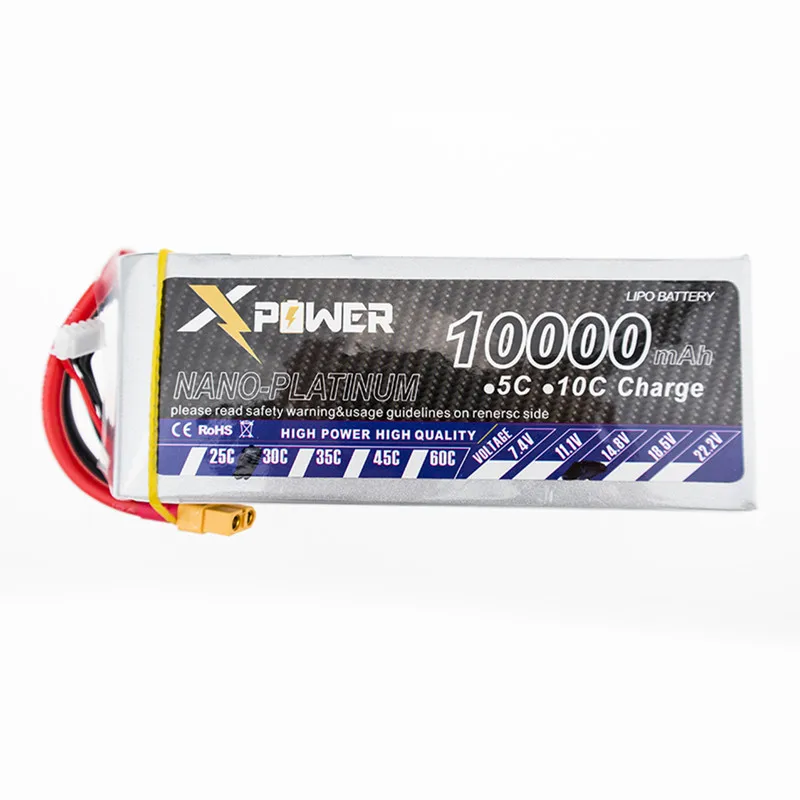 

14.8V 4s Lipo battery 10000mAh 30C max 35C Xpower lithium batteries XT60 T EC5 XT90 plug for rc drone Helicopter Airplane parts