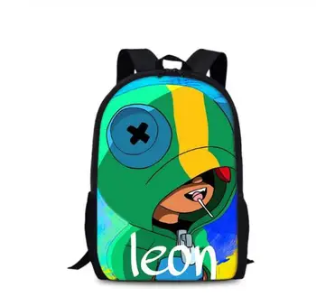 

Hot Game 3D Leon Print Backpack Kids Bag School Bags Comfortable Anime Laptop Backpack Boy Girl Unisex