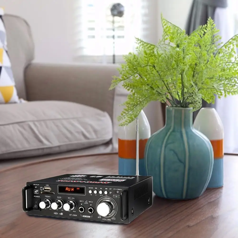 600W автомобильный Bluetooth стерео усилитель звука для автомобиля дома HiFi Музыка SD USB FM AMP 12 V/220 V