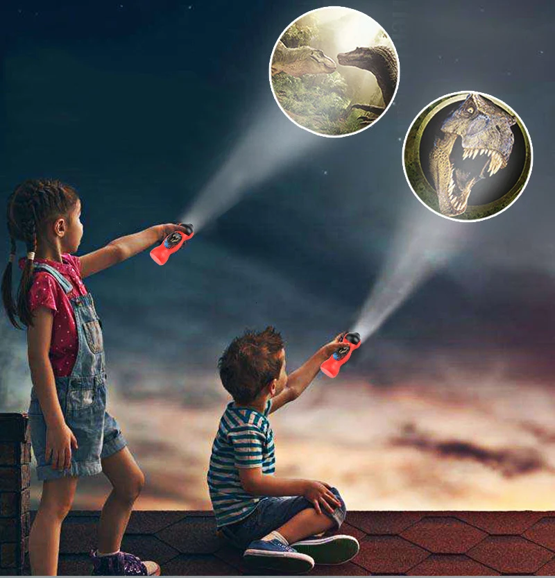 Динозавр проектор вспышка светильник светящаяся игрушка вращающаяся линза проектор игрушка с 24 различными узорами проектор светильник дизайнер