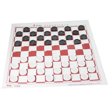 

Training Board Game Checkers Home Travel Practice Indoor Outdoor Adults Students International Chess Set ABS Portable Kids Toy