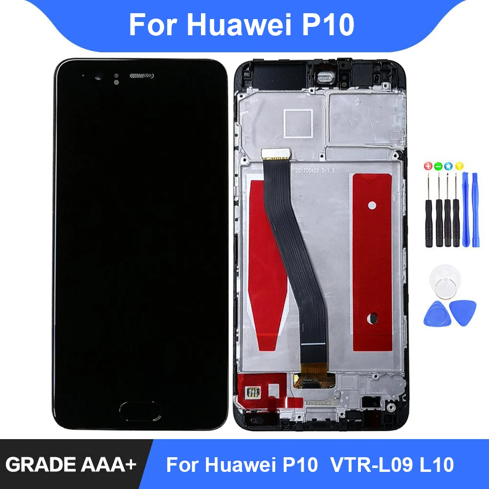 

For Huawei P10 LCD Display Touch Screen Digitizer Assembly Repair Parts for Huawei P10 Display with Frame Replacement
