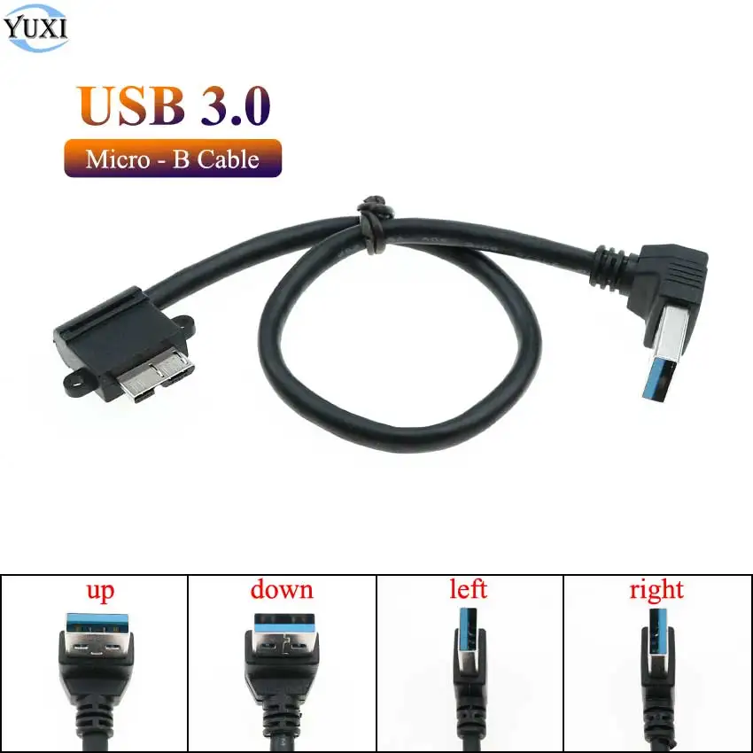 Юйси 0,25 м USB 3,0 type A к Micro B кабель для внешнего жесткого диска HDD для samsung S5 Note 3 USB HDD кабель для передачи данных