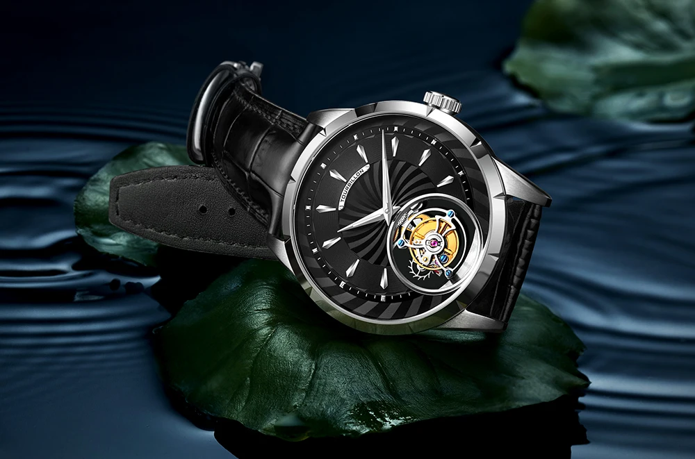 Брендовые роскошные механические часы Tourbillon, мужские наручные часы с ручным подзаводом, светящиеся сапфировые часы в подарок