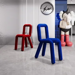 Silla nórdica Simple con respaldo, mueble de salón, taburete de maquillaje para restaurante, silla de comedor creativa