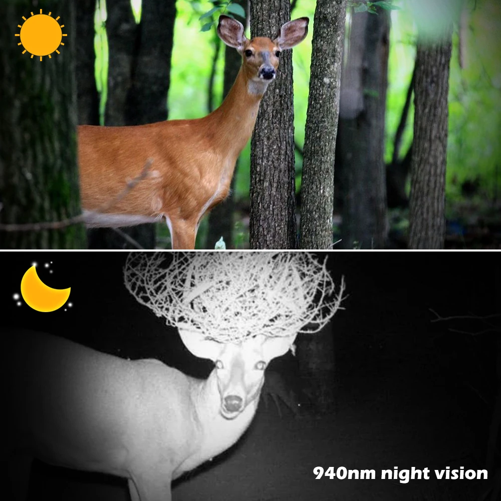 PR100 Hunting Camera 12MP 1080P Photo Trap Night Vision Wild Life Trail Thermal Imager Video Cameras For Hunt Chasse Scout