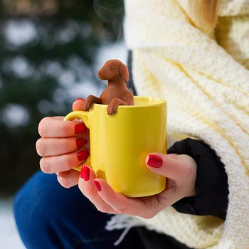 

Silicone Tea Infuser Dog Shape Tea Strainer Filter Herb Spice Diffuser Creative Drinkware Reusable Herbal Tool