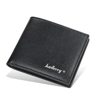 

Men Wallet Men's Short Wallet Horizontal Wallet Business Wallets Leather Wallet Horizontal Soft Litchi Pattern Wallets for Men