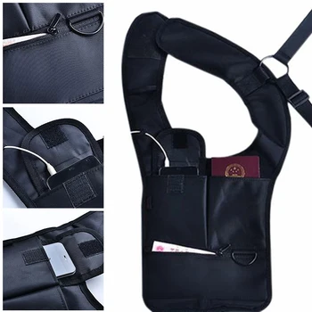 

Shoulder Holster Armpit Bag Anti-theft Security Concealed Pack for Mobile Phone Tablets J9