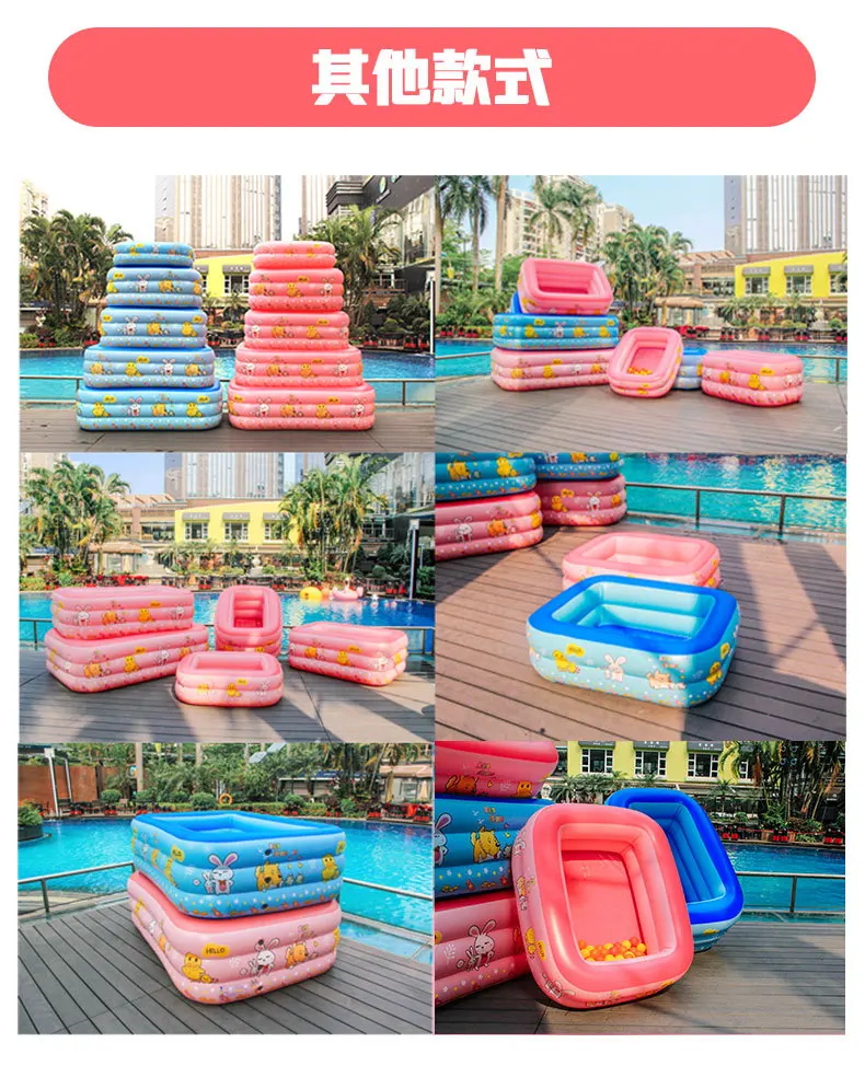 Inflável do Pvc da Piscina das Crianças Suporte da Piscina do Agregado Barril de Alta Piscina Familiar Bebê Banho Temperatura Resistente 3 bebê banho barril de alta temperatura resistente piscina