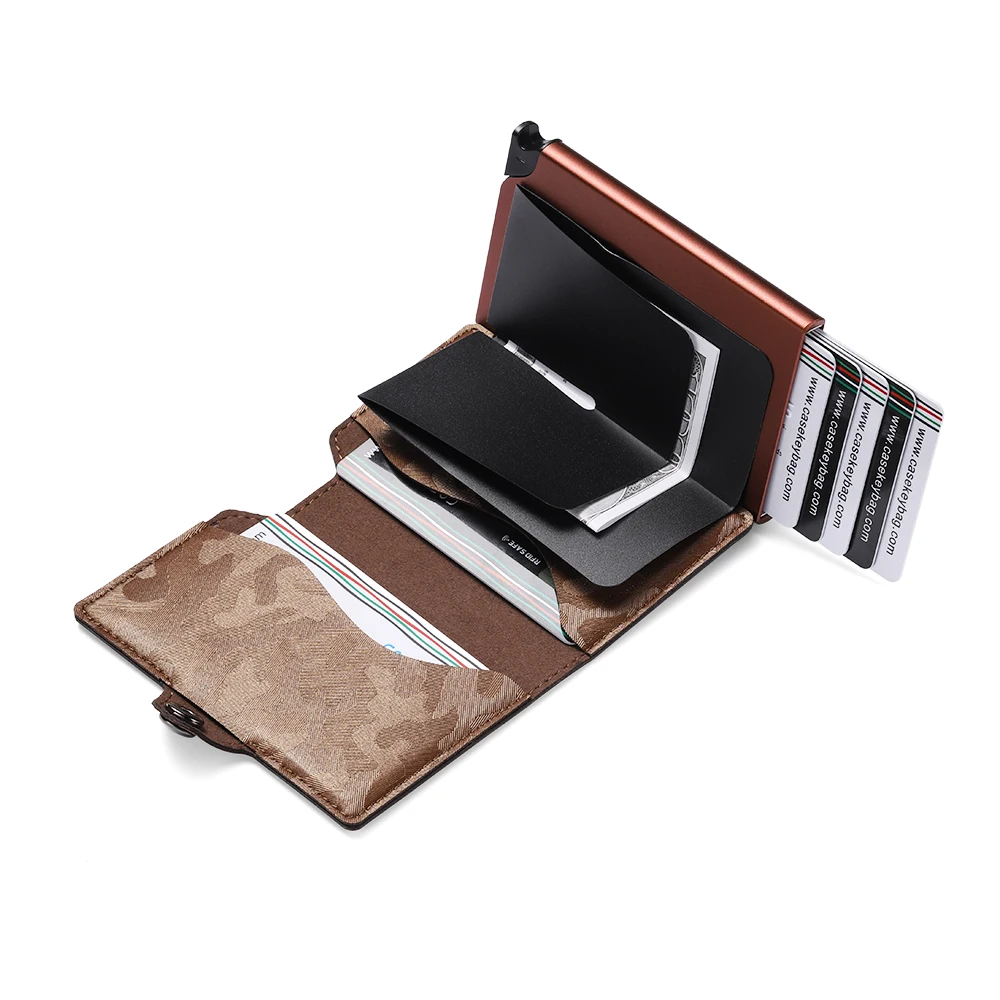 Vintage Leather Card Holder Men RFID Wallets Small Money Bag Slim Mini Multifunction Purse Business Smart Wallet