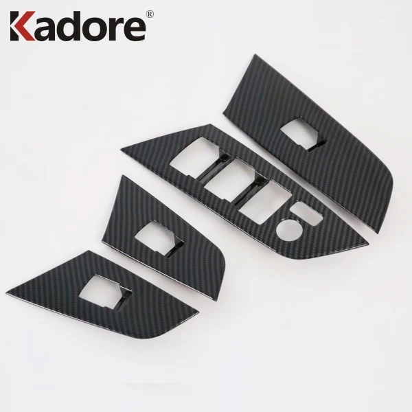 

For Toyota Prius Hatchback 2019 2020 Carbon Fiber Window Lift Switch Button Cover Trim Door Armrest Panel Interior Accessories