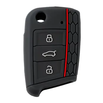 

Durable Silicone Car Key Cover Case Flip Key Cap Remote Control For Volkswagen For Golf 7 Protective Accessories