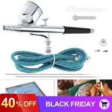 7CC гравитационный подающий комплект аэрографа двойного действия краскопульт с 0,2/0,3/0,5 мм Насадка игла для ногтей тату торт воздушная щетка