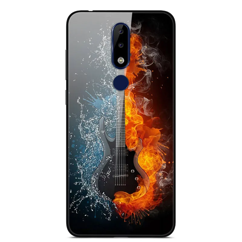2 Для Nokia 5,1 Plus Чехол Жесткий закаленного стекла задняя Распечатать Чехол для Nokia 5,1 Plus X5 X 5 5,1Plus чехол Nokia5.1 Plus бампер - Цвет: 2