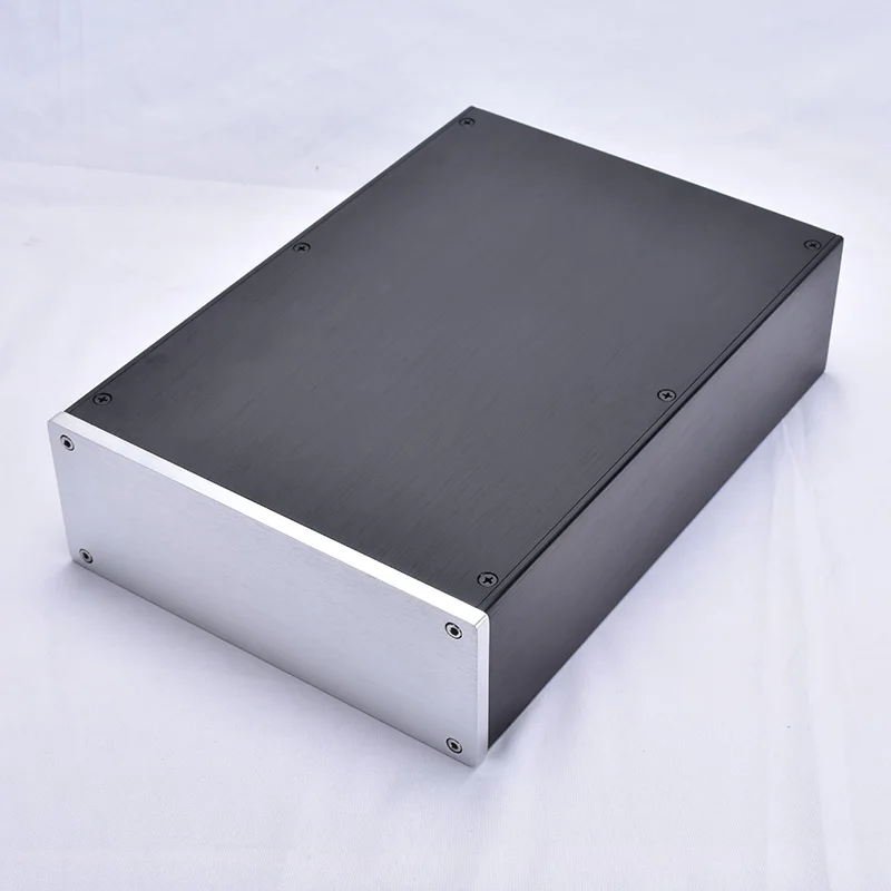 Kaolanhon 215*80*308 мм JC2208 полностью алюминиевый усилитель мощности Корпус DIY коробка усилитель чехол Серебряный предусилитель декодирование