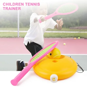 

Single Exercise Racket Base Device With Rope For Kids Tennis Trainer Set Students Rebound Ball Sports Practice Self Study