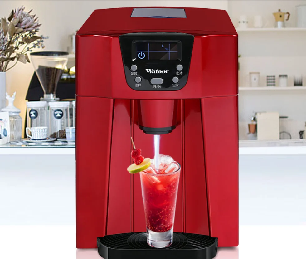 HZB-12D 12kgs/24H Portable Automatic ice Maker, Household bullet round ice make machine for family, small bar,coffee shop 220V