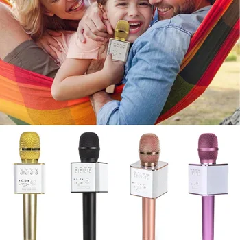 

3-in-1 Wireless Bluetooth V4.0 Microphone Fashion Handheld USB Rechargeable Mic Speaker For Karaoke Sing Music Voice Recording