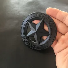1 PCS 3D Metal TEXAS EDITION Shield Pentagram Emblem Badge Car Fender Side Body Sticker for Wrangler Liberty Grand Car Styling(China)
